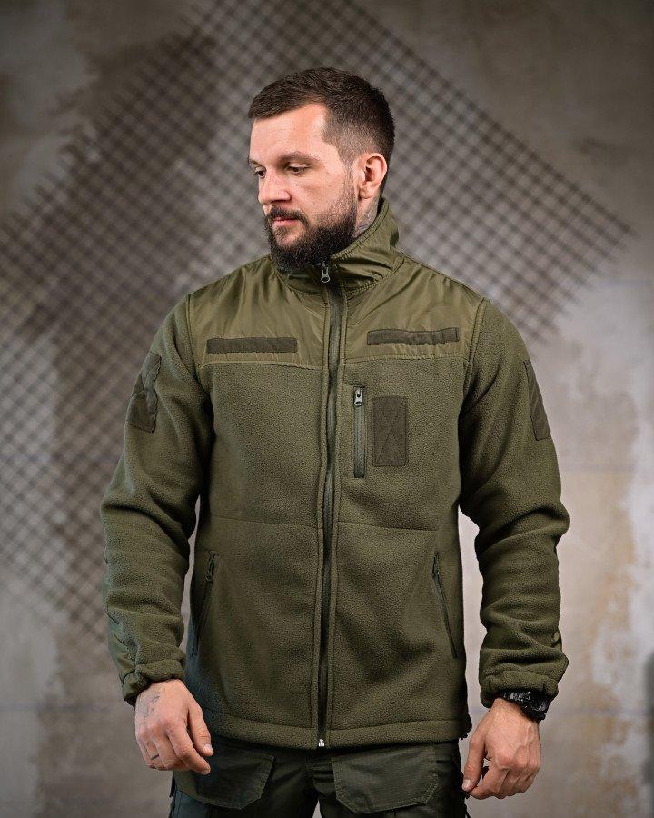 Тактична Фліска Тактична фліска TERMIT олива — чоловіча військова кофта з флісу Polar 280 із вставками та липучTERMIT олива ПП7957