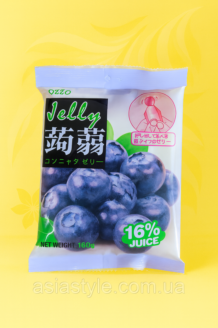 Желе з чорницею, Желе з чорницею, Blueberry jelly, Cozzo, 160 г, Тайвань, ВО, фото 1