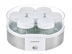 Йогуртниця електрична з баночками 15 Вт Silver Crest Йогуртниця зі склянками з кришкою, Побутові йогуртниці