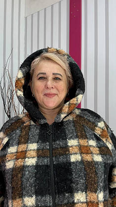 Кардиган-пончо теплий без підкладки "Баранчик" 62-64 66-68 70-72 74-76, фото 2