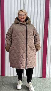 Зимова тепла куртка "Теддік" з плащової тканини  66-68 70-72  74-76