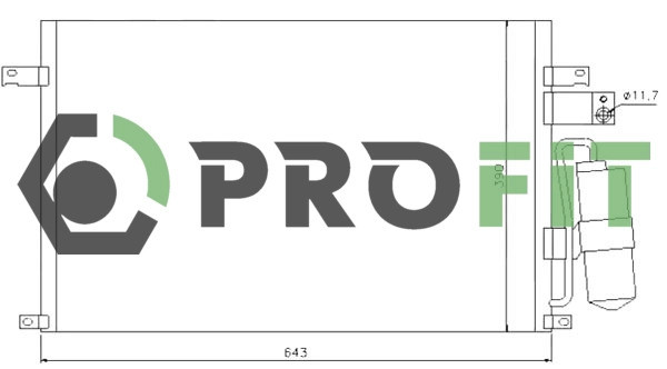 Радіатор, конденсор кондиціонера CHEVROLET EPICA, PROFIT (17700102), фото 1