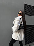 Жіноча шуба з мутону в стилі оверсайз, фото 8