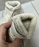 Кросівки дитячі високі хайтопи утеплені BBT маломірні 21-25  бежевий, фото 5