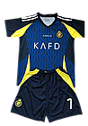 Футбольна форма Роналдо Аль-Наср (футболка + шорти), сезон 2025, темно-синьо-жовта, фото 3