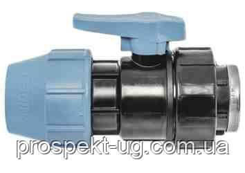Кран обжимний Ду50х1 1/2" різьба внутрішня ВР Unidelta ПНД, фото 1