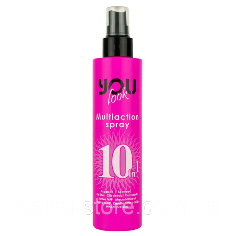 Рожевий мультіспрей миттєвої дії 10 в 1 You look Professional Multiaction Spray 10 in 1, фото 1