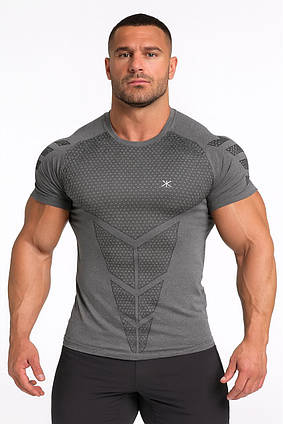 Футболка компресійна чоловіча Baodinong сірий 2XL