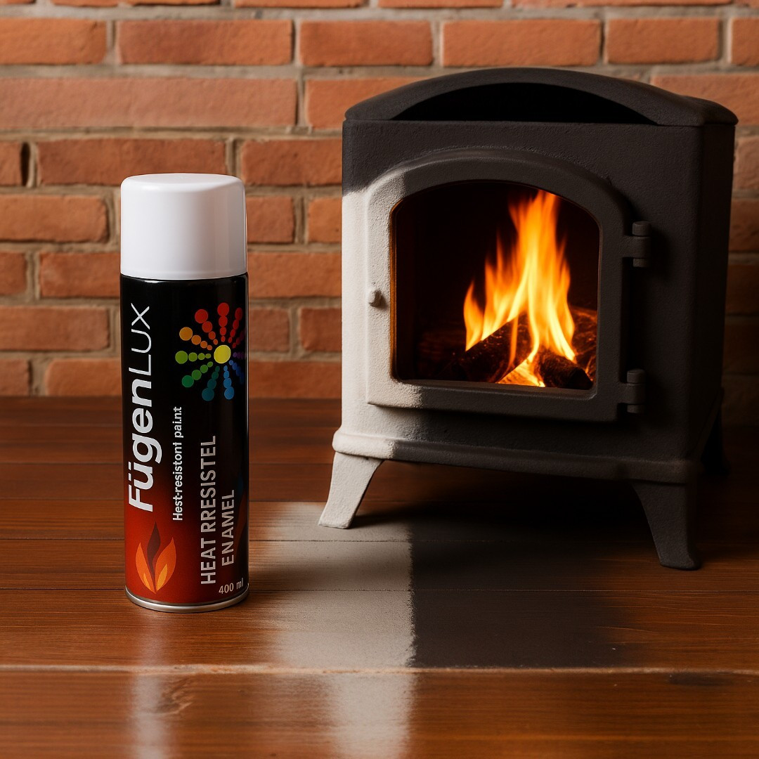 Жаростійка аерозольна фарба FügenLux 400 мл біла