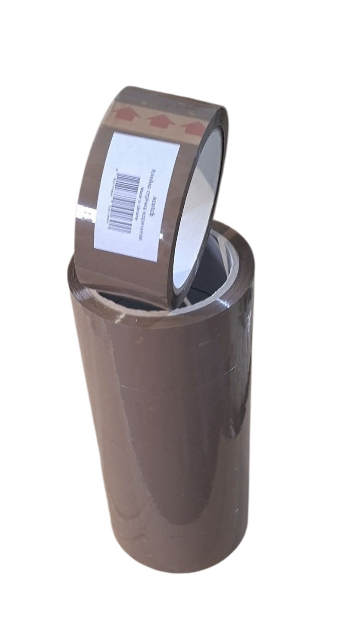 Скотч пакувальний DM кольоровий коричневий 66 м