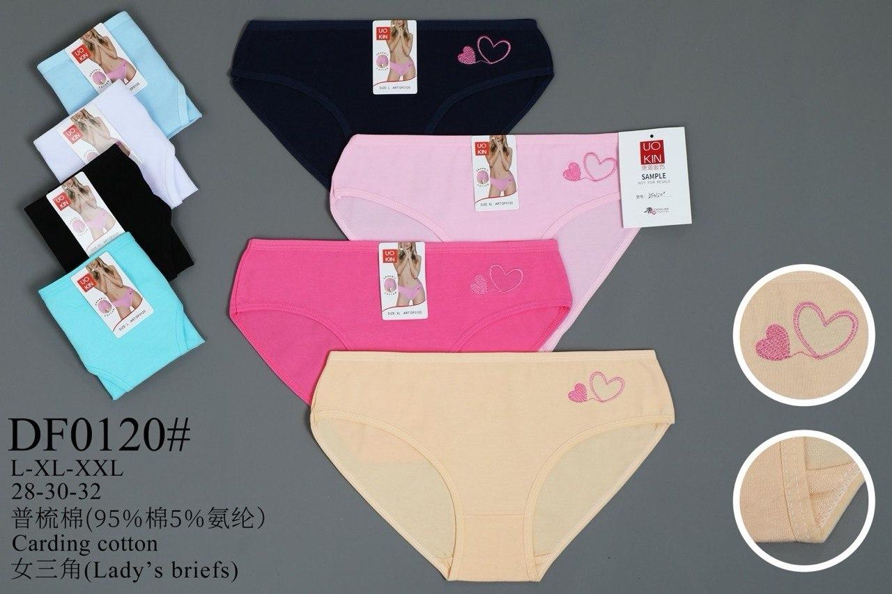 Жіночі трусики 12 штук UOKIN розміри L XL XXL мікс кольорів