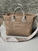 Сумка Michael Kors Medium шопер бежевий Є