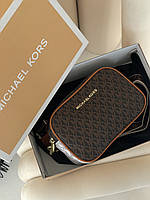 Сумка кросс-боді Michael Kors BODI коричнево-білий Є