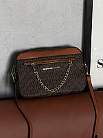 Сумка Michael Kors jet set large logo bag ivory коричневий Є