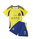 Футбольна форма Ronaldo (Роналдо) 7 Al-Nasr (Аль-Наср), футболка + шорти, сезон 2025, жовто-синя, фото 4