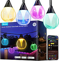 Вуличні ліхтарі Govee, керування через додаток, синхронізація з музикою, 1200 люменів, водозахист IP67, до 25000 годин роботи,16 м