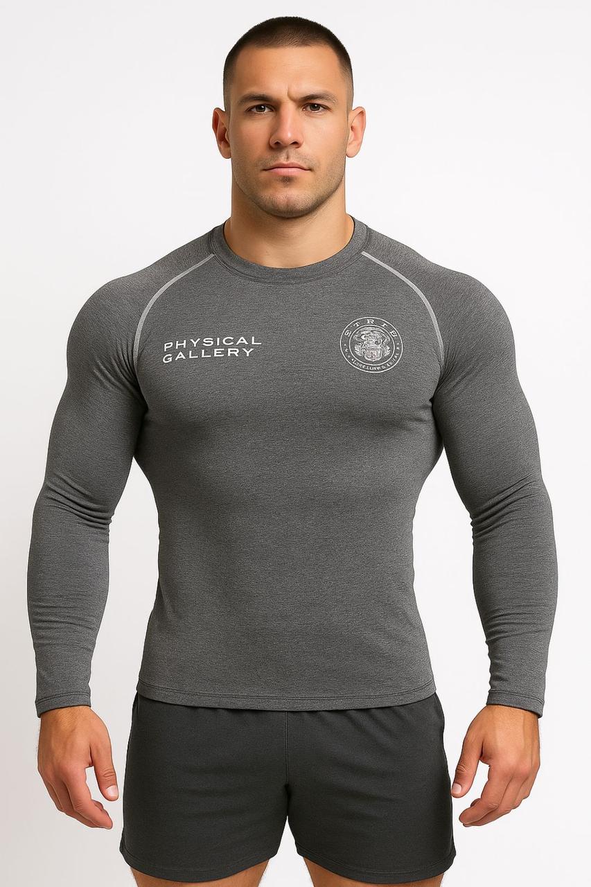Чоловічий рашгард компресійний Physical Gallery Baodinong сірий, фото 1