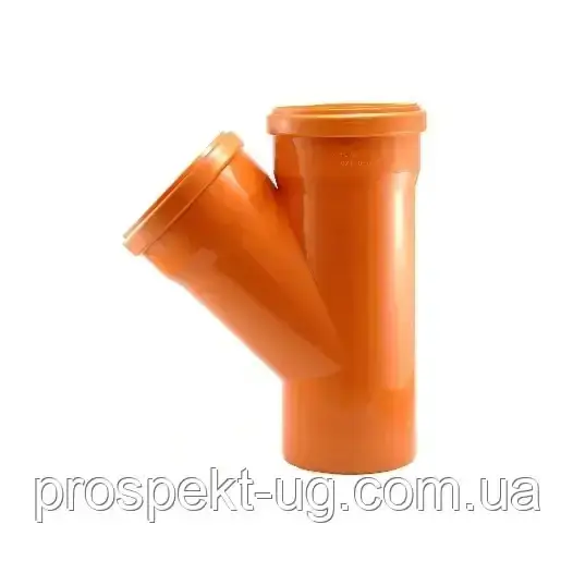 Трійник ПВХ 110х110х45° зовнішня каналізація Magnaplast, фото 1