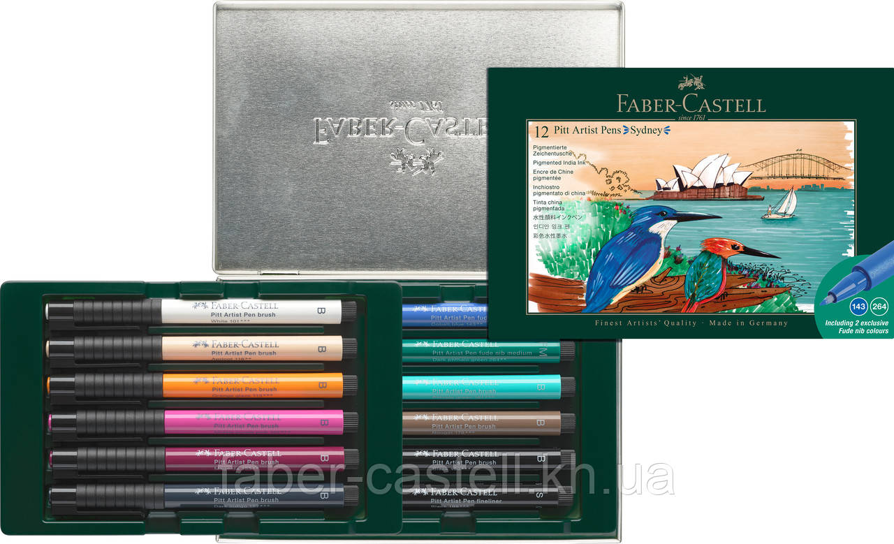Набір капілярних ручок Faber-Castell Pitt Artist Pen Set Sydney, 12 штук, 267138