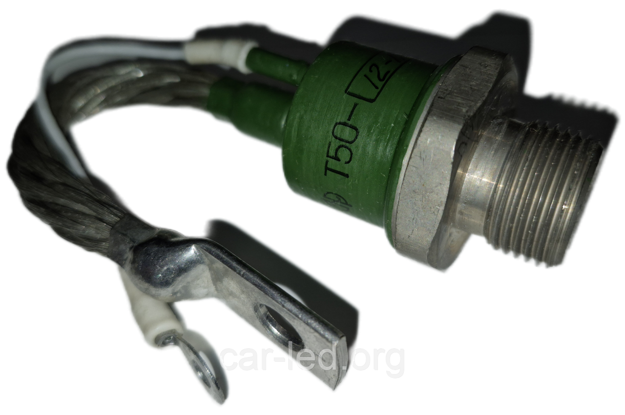 Т50-12  50A/1200V тиристор силовий, низькочастотний, кремнієвий, дифузійний, структури p-n-p-n, штирьовий, фото 1