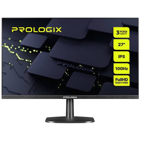Монітор Prologix 27" P2725HF IPS Full HD 100Hz 5 мс HDMI VGA FreeSync Чорний