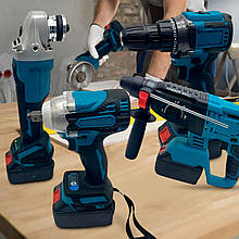 Професійний набір акумуляторних електроінструментів 4 в 1 Шуруповерт, Шліфмашина, Перфоратор, Гайковерт 36Вт (YAB)