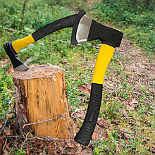 Портативна садова сокира з пластиковою ручкою для обробки деревини 923 600г. (JS)