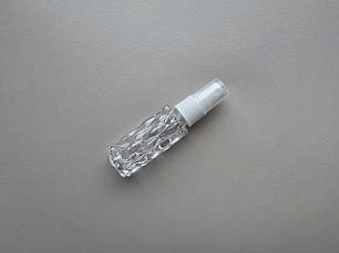 18 - 20 мл Матильда скляний прозорий флакон з пластиковим білим розпилювачем, спреєм 18/410, пляшка, атомайзер, фото 2