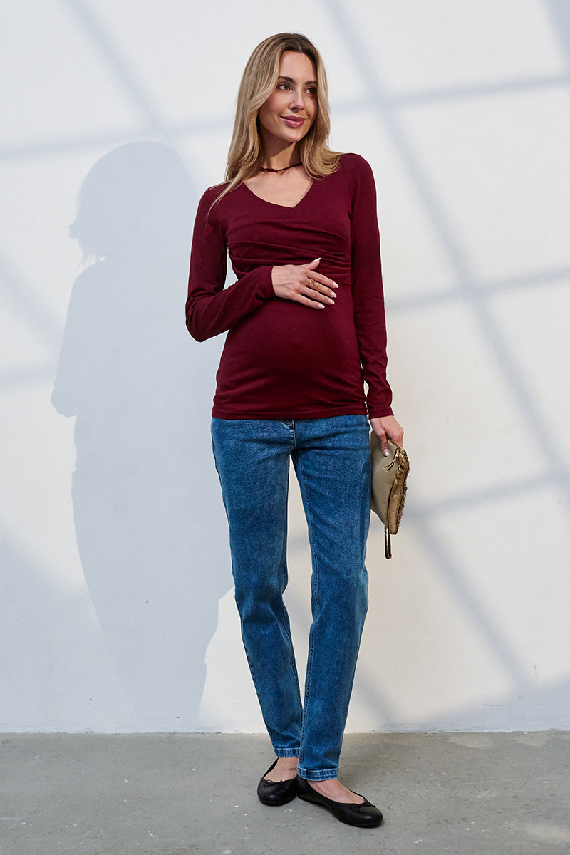 Джинси для вагітних Leyton DM-35.033 сині зі сніжним ефектом, фото 1