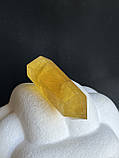 Флюорит жовтий натуральний обеліск стела кристал з натурального флюориту жовтого. 65 мм, фото 2