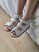 Дитячі шкіряні босоніжки ортопедичні сандалії на липучках 30 розмір, фото 4