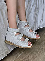 Дитячі шкіряні босоніжки ортопедичні сандалії на липучках 30 розмір, фото 3