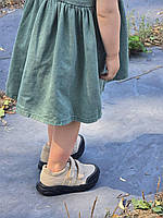 Дитячі ортопедичні кросівки на липучках з супінатором бежевого кольору, фото 2