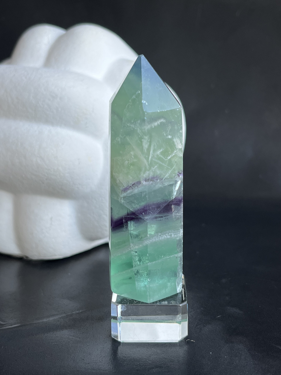 Флюорит натуральний обеліск стела кристал з натурального флюориту. 75 мм, фото 1