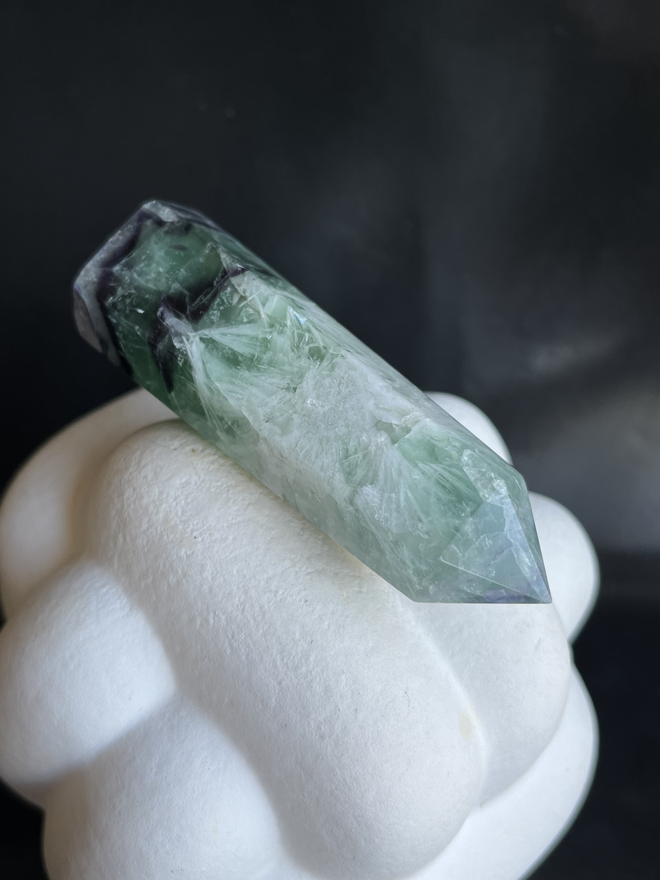Флюорит натуральний обеліск стела кристал з натурального флюориту. 74 мм, фото 1