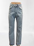 Джинси жіночі широкі палаццо світлі котон без стрейчу 42 блакитні, фото 9