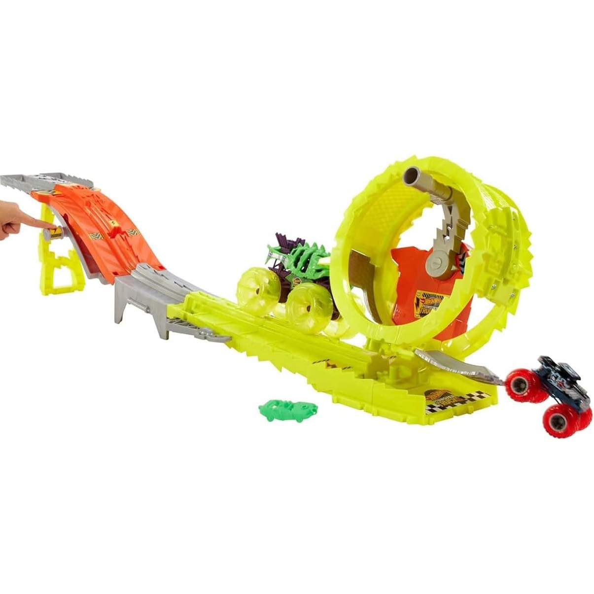 Трек Хот Вілс монстр трак Автотрек Заряджай та переслідуй Hot Wheels Monster Trucks HYT07, фото 1