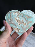 Геміморфіт натуральний серце з натурального геміморфіту. 80*70*23,5 мм., фото 7