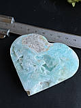 Геміморфіт натуральний серце з натурального геміморфіту. 80*70*23,5 мм., фото 8