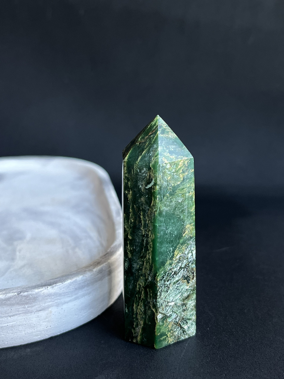 Вердит натуральний обеліск кристал натурального вердиту. 68,5 мм., фото 1