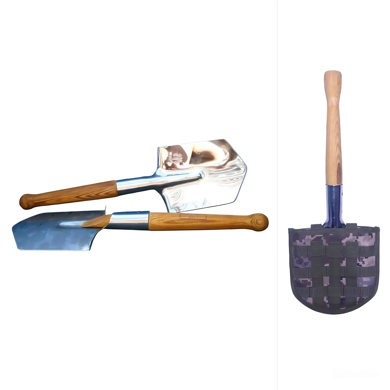 Лопата саперна нержавійка з чохлом — МПЛ-50, 2 мм, клеймо «3 ялинки» (1984), 50 см