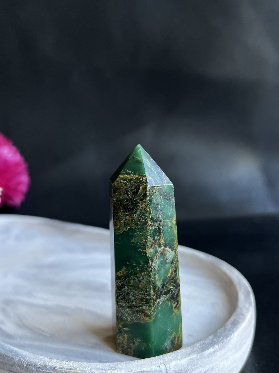 Вердит натуральний обеліск кристал натурального вердиту. 63 мм., фото 1