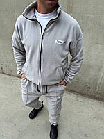 Чоловічий теплий спортивний костюм на двосторонньому флісі. Чорний/графіт/сірий. 46-48; 50-52; 54-56.