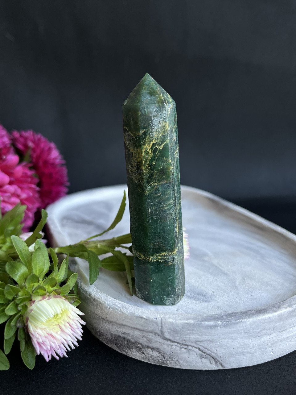 Вердит натуральний обеліск кристал натурального вердиту. 78 мм., фото 1