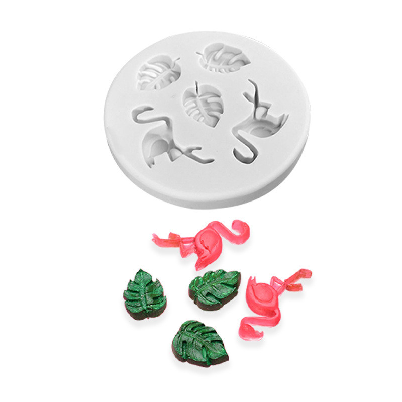 Молд силіконовий Фламінго 70 мм сірий, фото 1