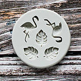 Молд силіконовий Фламінго 70 мм сірий, фото 4