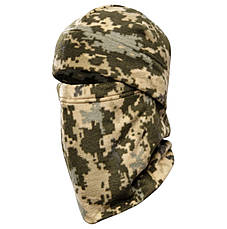 Комплект шапка + баф, фліс 260 г/м2 — Піксель ММ14, зимовий, універсальний, фото 4