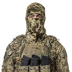 Комплект шапка + баф, фліс 260 г/м2 — Піксель ММ14, зимовий, універсальний, фото 5