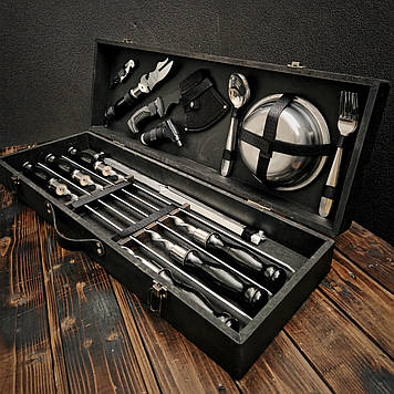 Набір шампурів "Вікінг" у дерев'яному кейсі