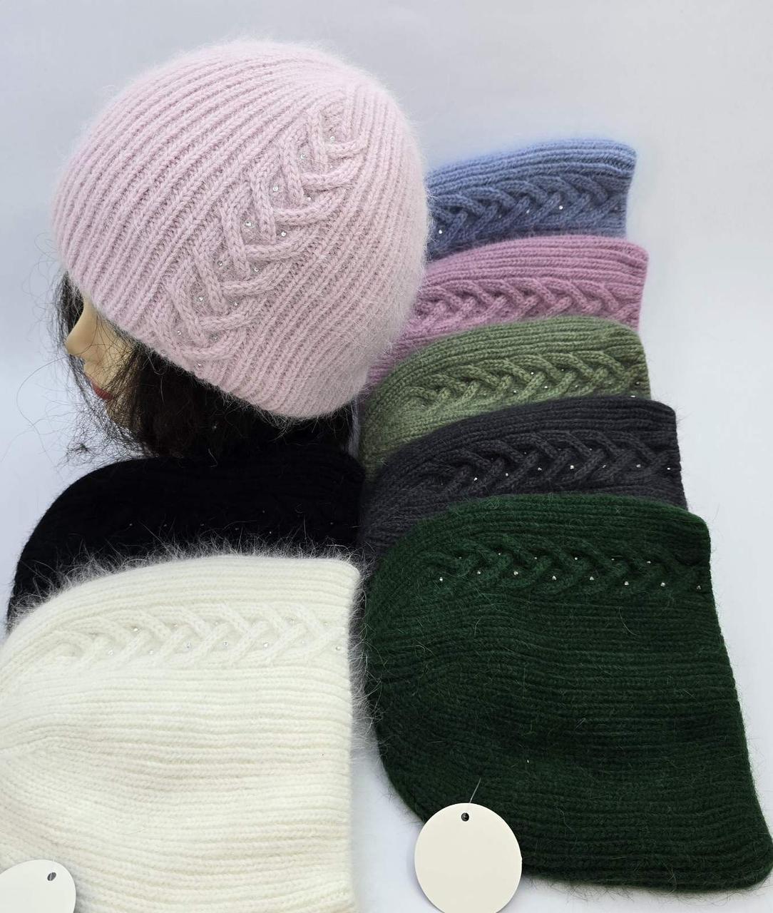 Жіночі шапки ангора та комплекти оптом